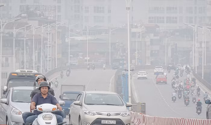 Nồng độ bụi mịn tại Hà Nội vượt gần 2 lần quy chuẩn kỹ thuật quốc gia -0