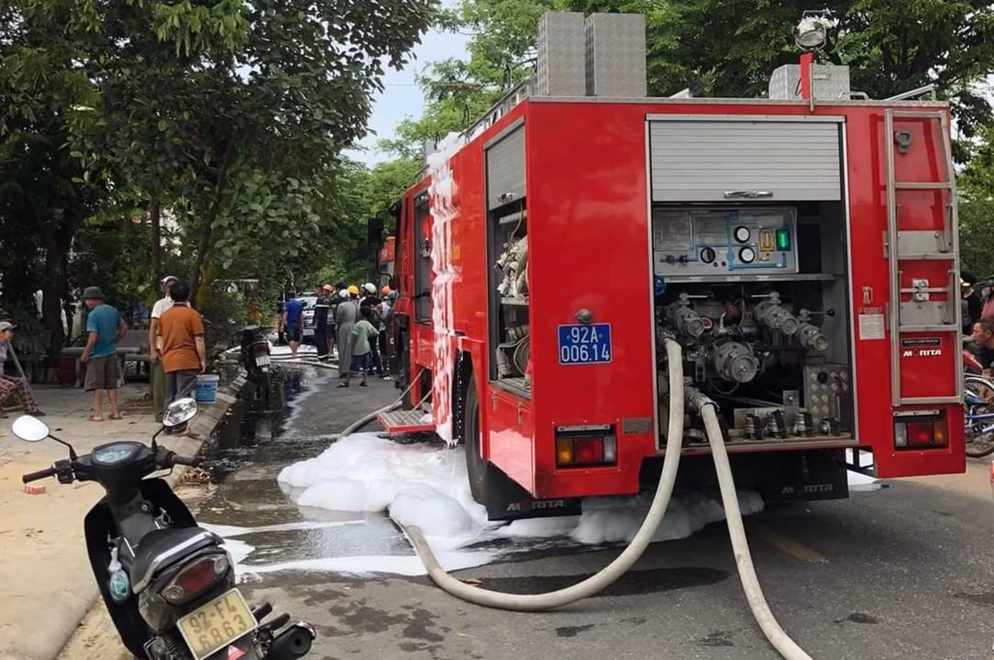 Kịp thời khống chế vụ cháy nhà 2 tầng ở Hội An -0