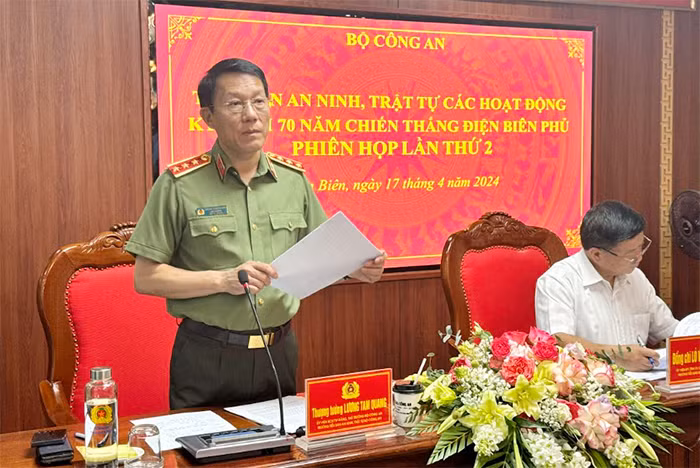 Thượng tướng Lương Tam Quang kiểm tra công tác bảo đảm ANTT Lễ kỷ niệm 70 năm Chiến thắng Điện Biên Phủ -0