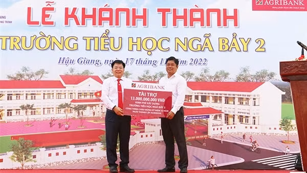 Khánh thành Trường Tiểu học Ngã Bảy 2 do Agribank tài trợ