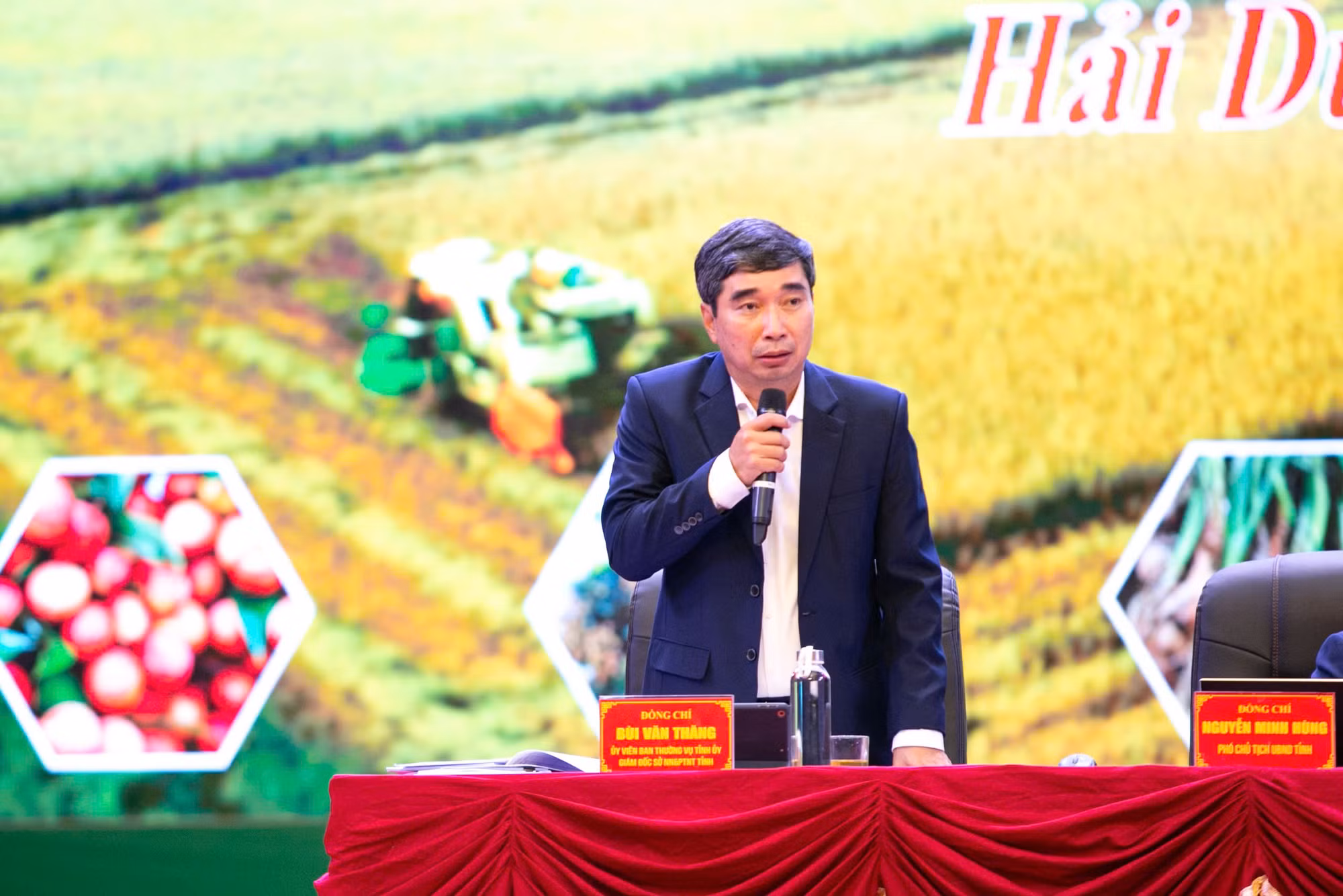 Chủ tịch UBND tỉnh Hải Dương Lê Ngọc Châu đối thoại với nông dân -0