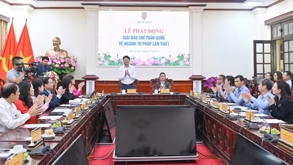 Phát động Giải báo chí toàn quốc về ngành Tư pháp lần thứ nhất