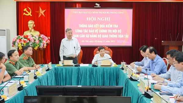 Thông báo kết quả kiểm tra công tác bảo vệ chính trị nội bộ tại Ban Cán sự Đảng Bộ Giao thông Vận tải