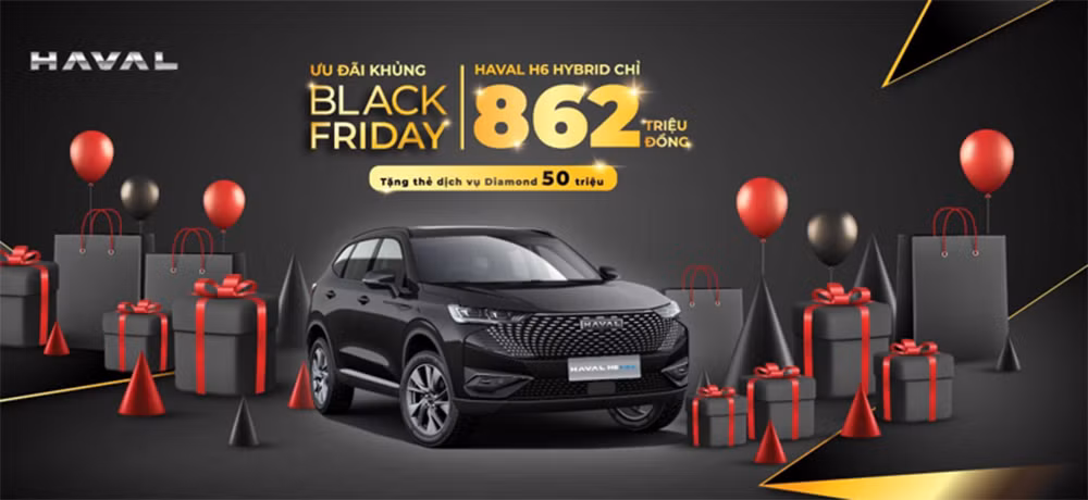 Black Friday - Ưu đãi khủng -&nbsp; Sở hữu xe Haval H6 Hybrid chỉ với giá 862 triệu đồng -0