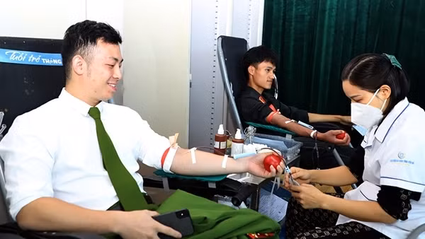 CBCS Công an tỉnh Yên Bái hiến 150 đơn vị máu