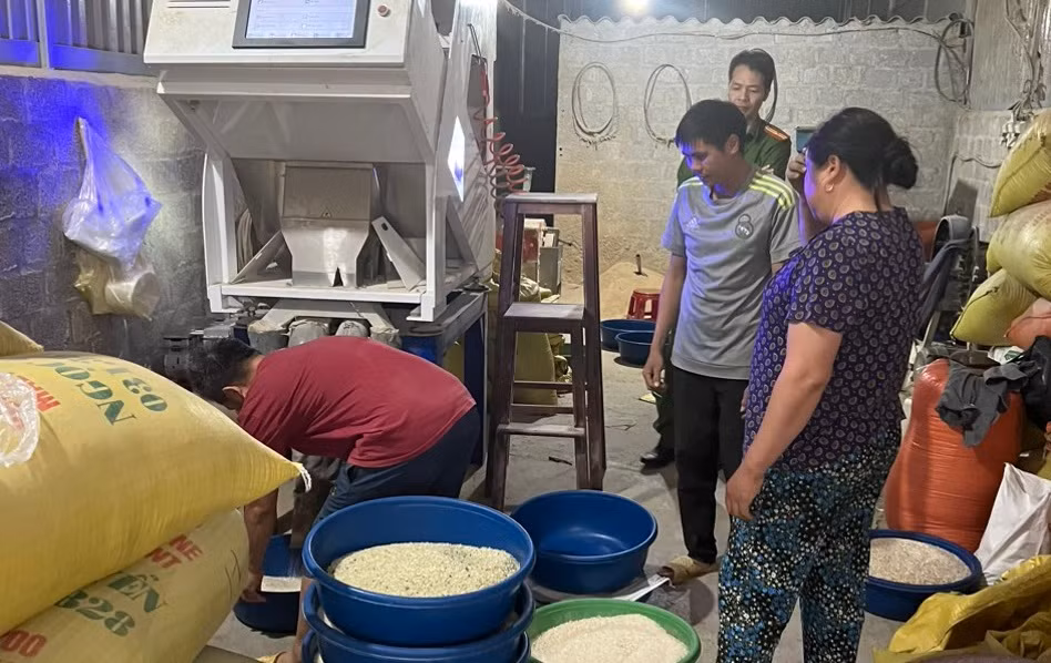 Phát hiện hộ kinh doanh gạo 