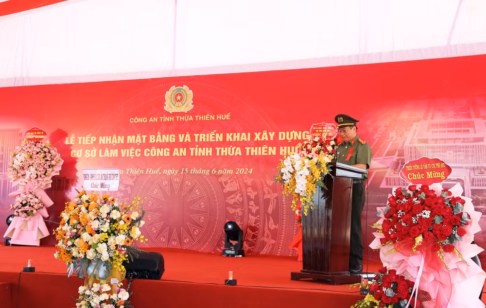 Lễ tiếp nhận mặt bằng và triển khai xây dựng cơ sở làm việc Công an tỉnh Thừa Thiên Huế -0