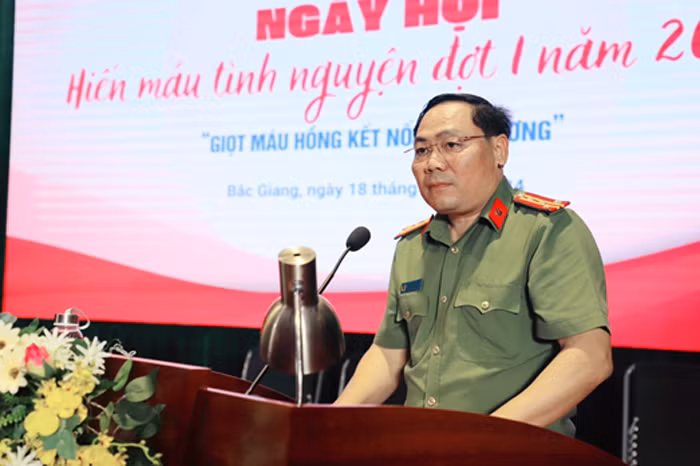 Gần 300 đơn vị máu được hiến tặng trong Ngày hội hiến máu tình nguyện đợt I năm 2024 của Công an tỉnh Bắc Giang -0