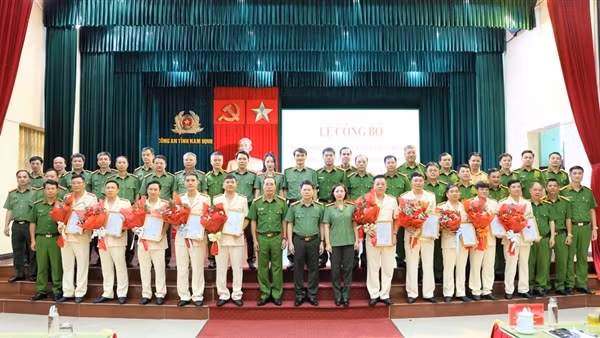 Công an tỉnh Nam Định kiện toàn tổ chức bộ máy theo sắp xếp đơn vị hành chính