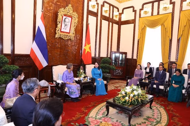Phó Chủ tịch nước Võ Thị Ánh Xuân tiếp Công chúa Thái Lan Maha Chakri Sirindhorn -0