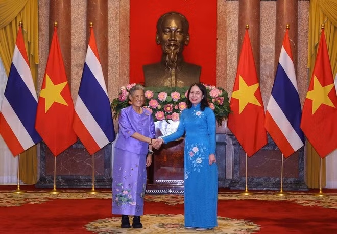 Phó Chủ tịch nước Võ Thị Ánh Xuân tiếp Công chúa Thái Lan Maha Chakri Sirindhorn -0