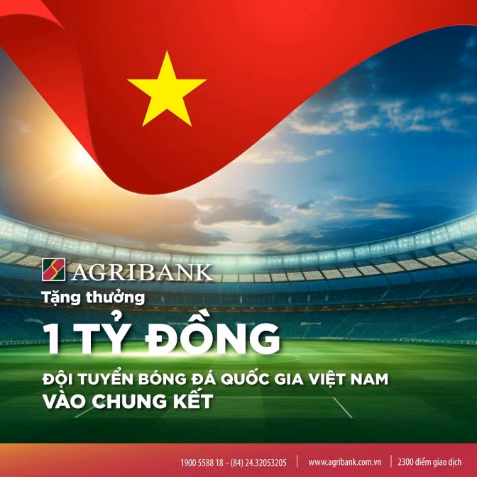 Agribank tặng thưởng 1 tỷ đồng cho Đội tuyển Bóng đá Quốc gia Việt Nam -0