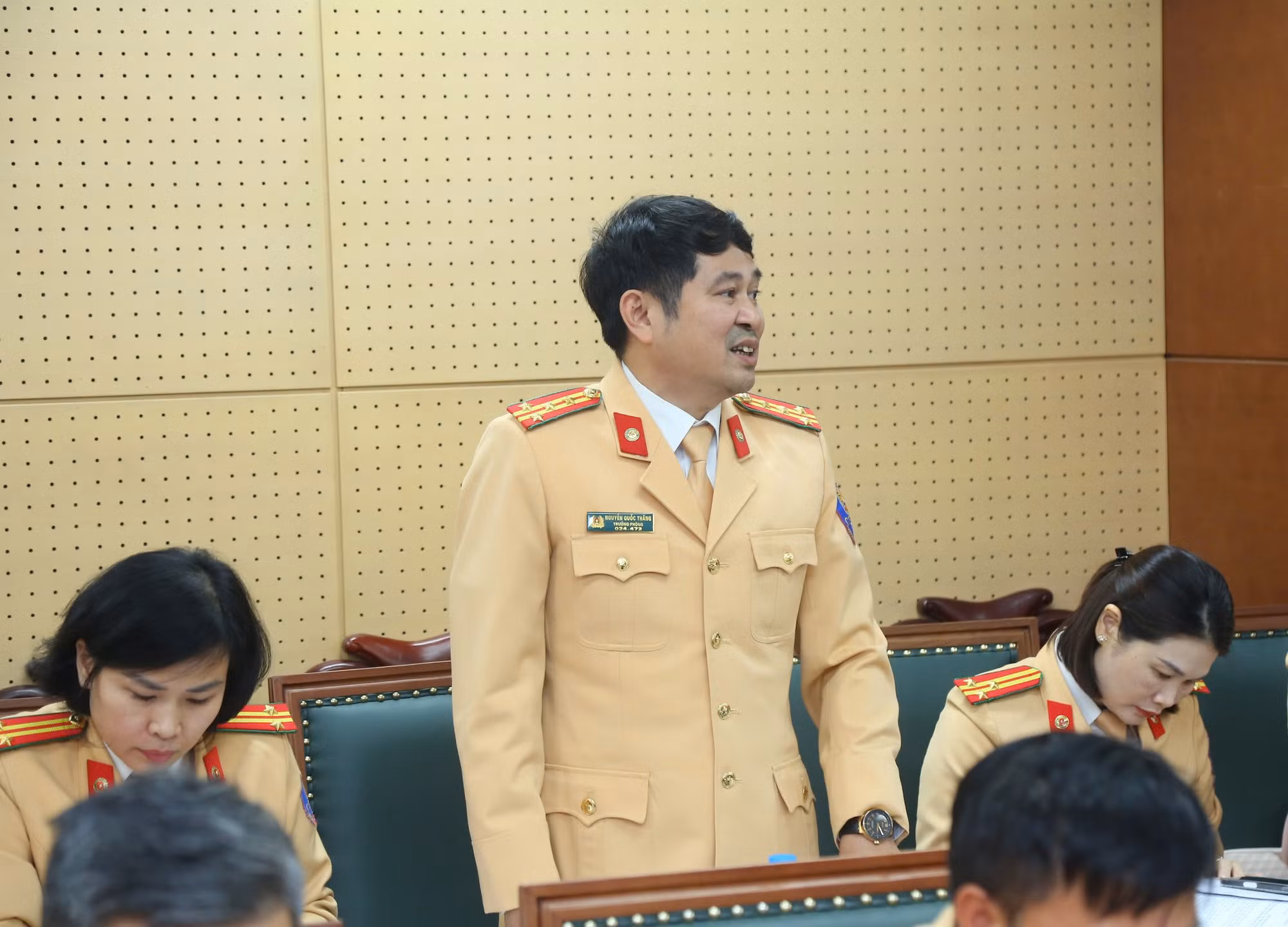 Đoàn khảo sát của Ban Thường vụ Đảng uỷ Công an Trung ương làm việc tại Đảng bộ Cục CSGT -1