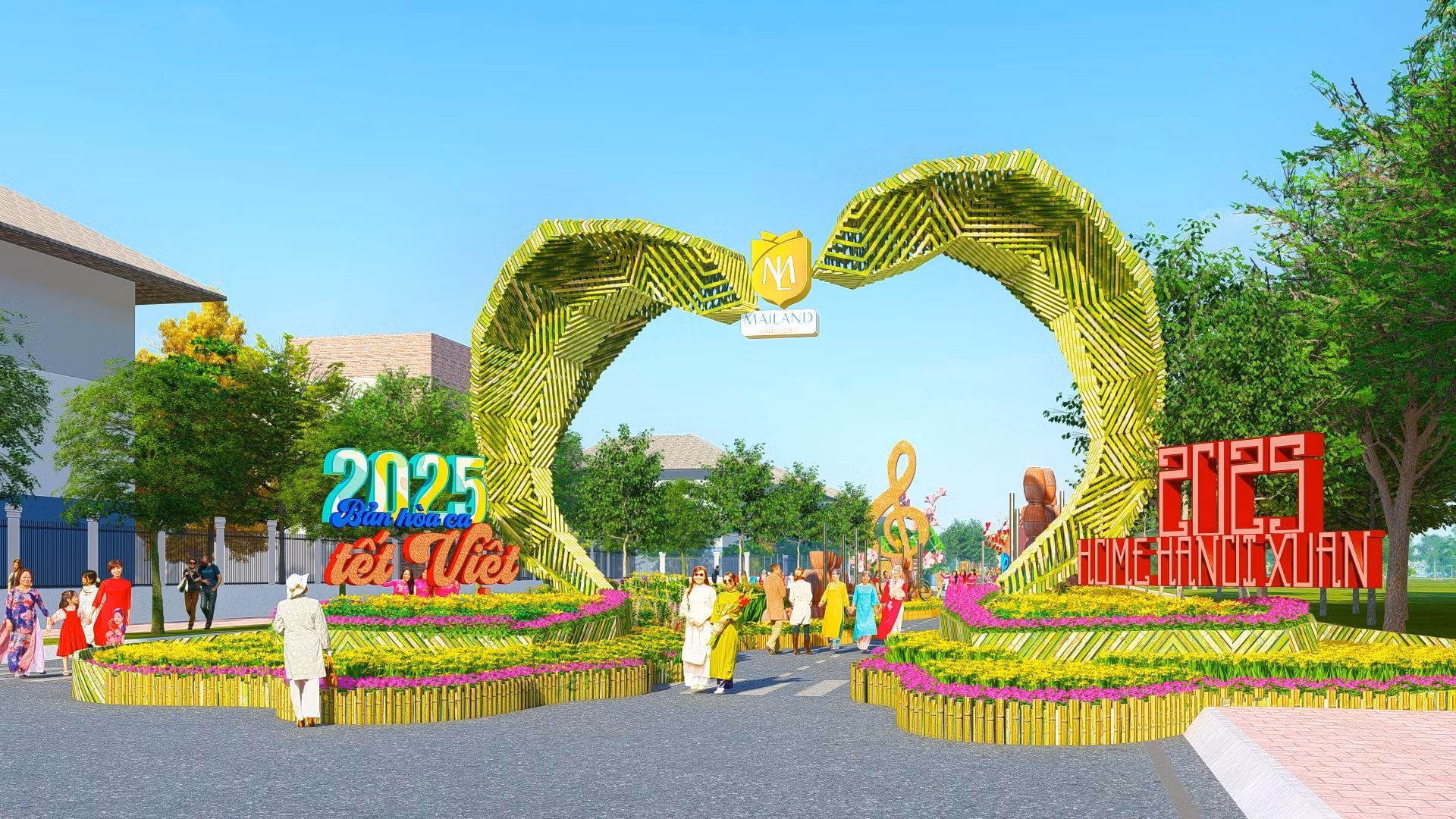 Bản hòa ca Tết Việt trên đường hoa Home Hanoi Xuan 2025 -0