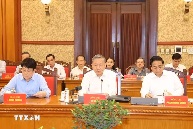 Tổng Bí thư, Chủ tịch nước phát biểu tại cuộc họp Tiểu ban Văn kiện Đại hội XIV -0