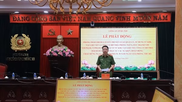 Phát động phong trào thi đua tuyên truyền Luật Quản lý, sử dụng vũ khí, vật liệu nổ và công cụ hỗ trợ