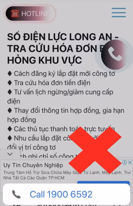 Cảnh báo giả danh tổng đài chăm sóc khách hàng ngành điện để lừa đảo -0