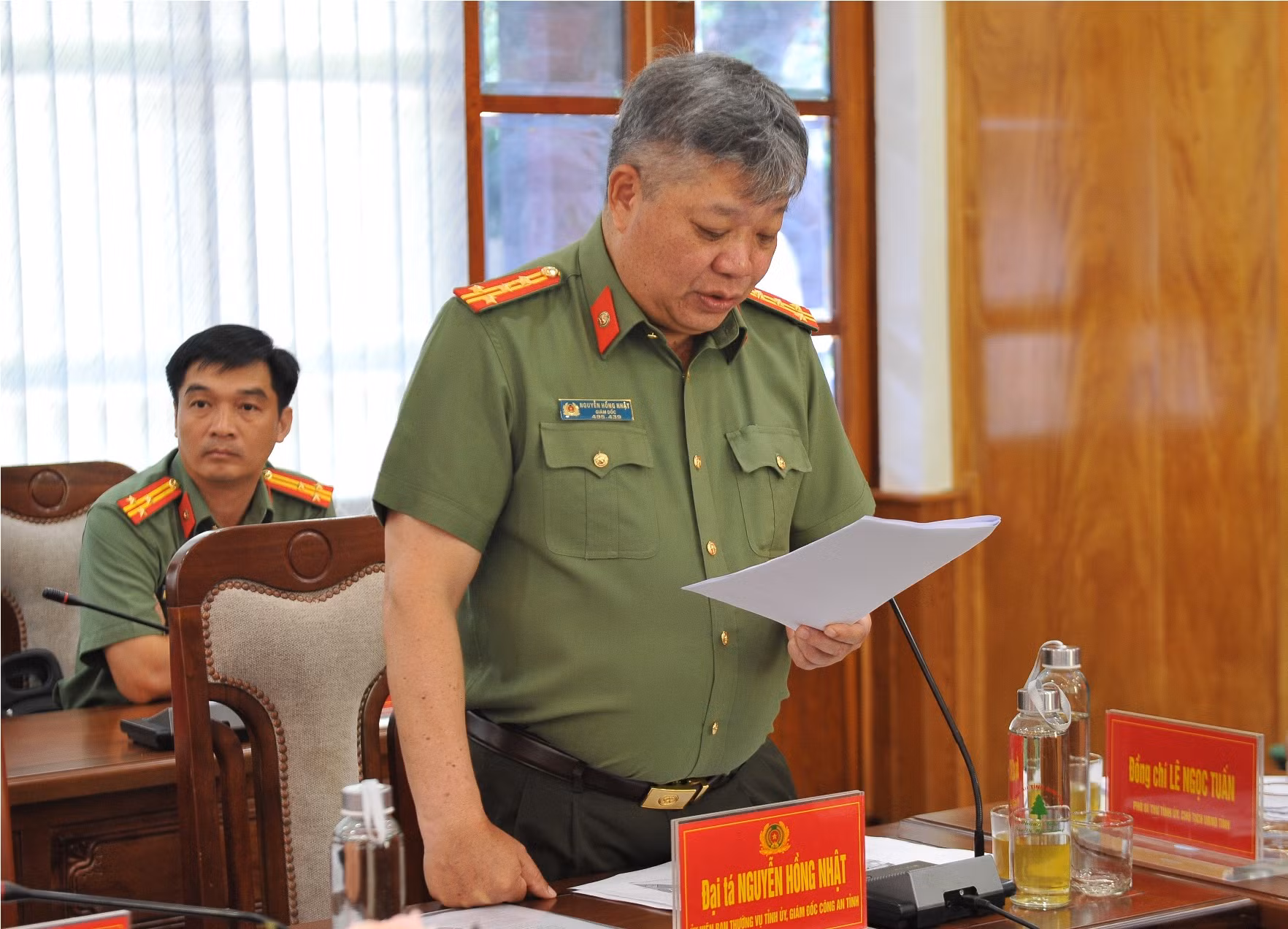 Thứ trưởng Lê Văn Tuyến làm việc Công an tỉnh Kon Tum -0