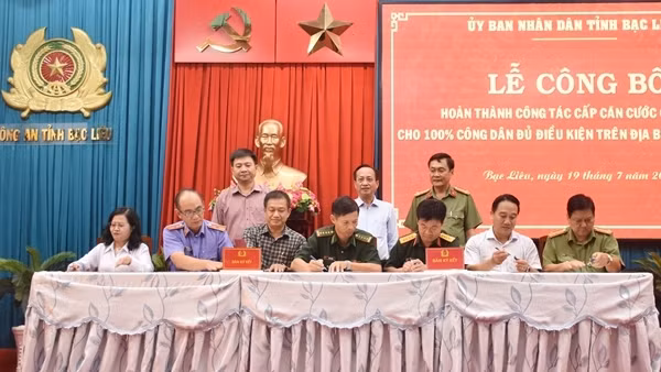 Bạc Liêu công bố hoàn thành cấp 100% căn cước công dân