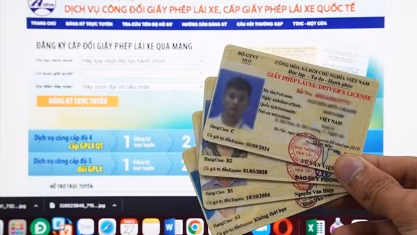 Giấy phép lái xe cấp đổi trực tuyến tăng mạnh