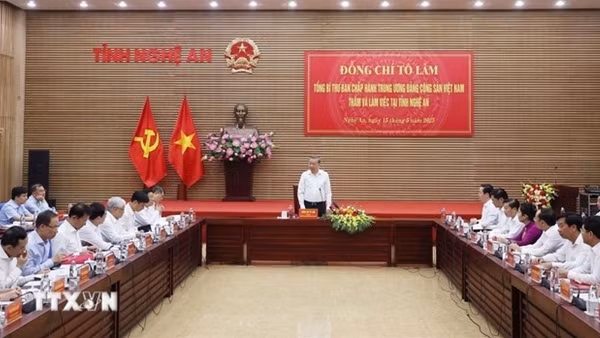 Nghệ An phải trở thành điển hình phát triển địa phương hiện đại trong kỷ nguyên mới