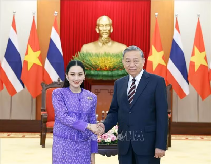 Tổng Bí thư Tô Lâm tiếp Thủ tướng Thái Lan Paetongtarn Shinawatra -0