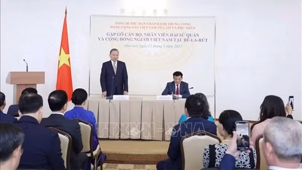 Tổng Bí thư Tô Lâm: Xây dựng cộng đồng người Việt Nam tại Belarus đoàn kết, phát triển