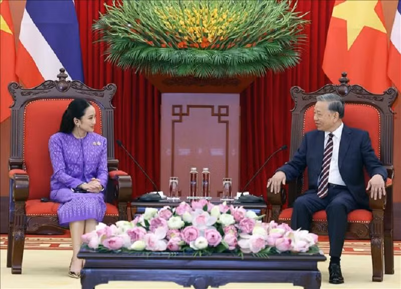 Tổng Bí thư Tô Lâm tiếp Thủ tướng Thái Lan Paetongtarn Shinawatra -0