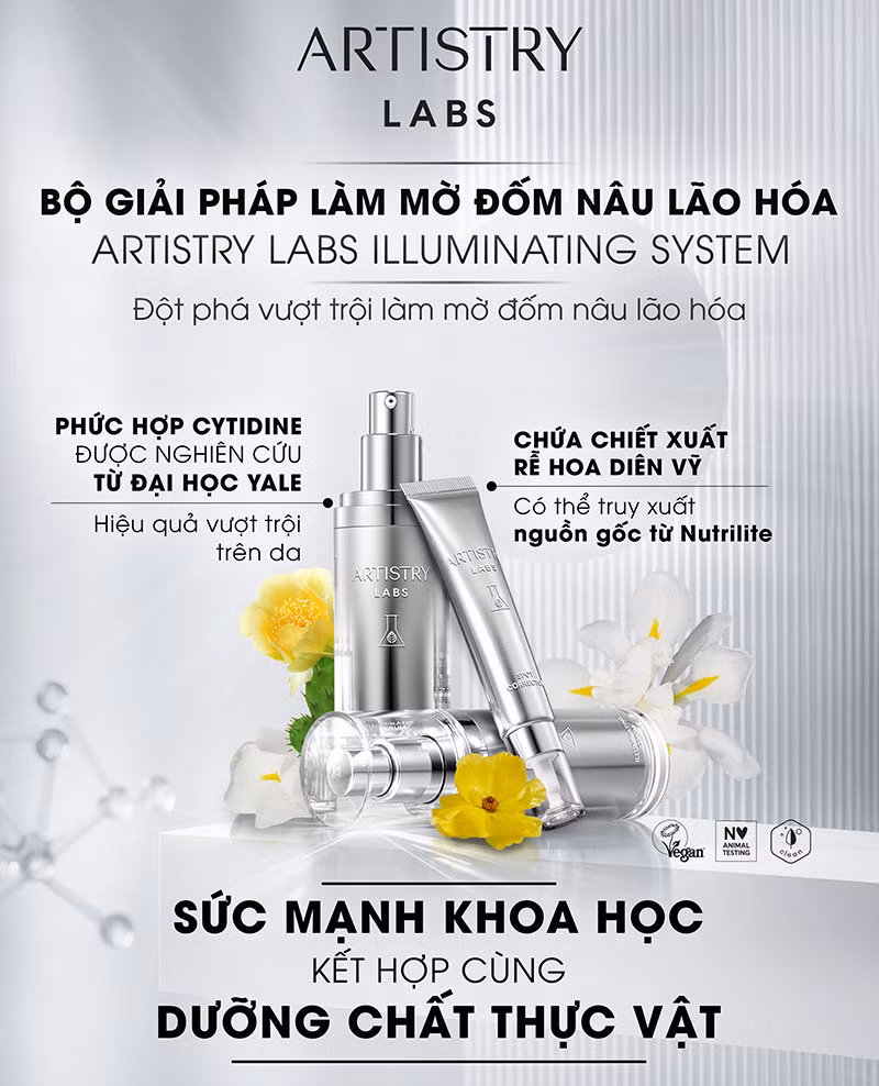 Amway Việt Nam ra mắt bộ giải pháp làm mờ đốm nâu lão hóa Artistry Labs Illuminating System -0