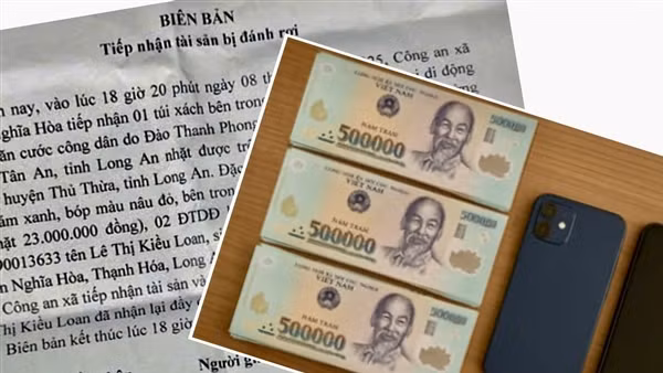 Thiếu tá Cảnh sát cơ động nhặt được của rơi tìm người trả lại