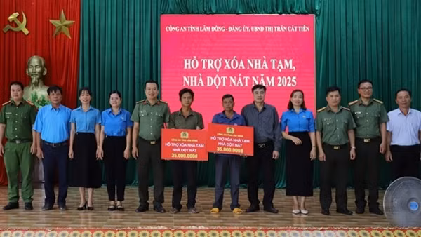 Công an tỉnh Lâm Đồng chung tay xóa nhà tạm