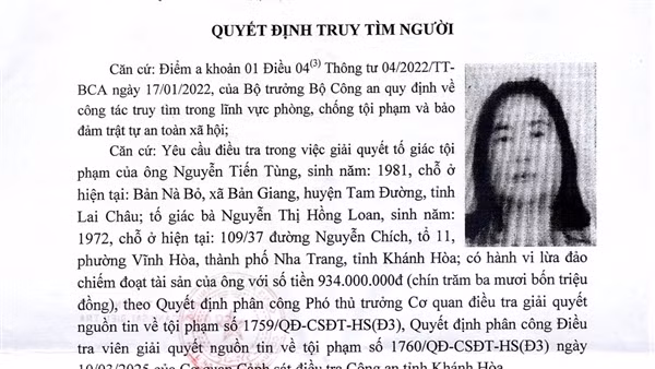 Truy tìm người phụ nữ có dấu hiệu lừa đảo gần 1 tỷ đồng
