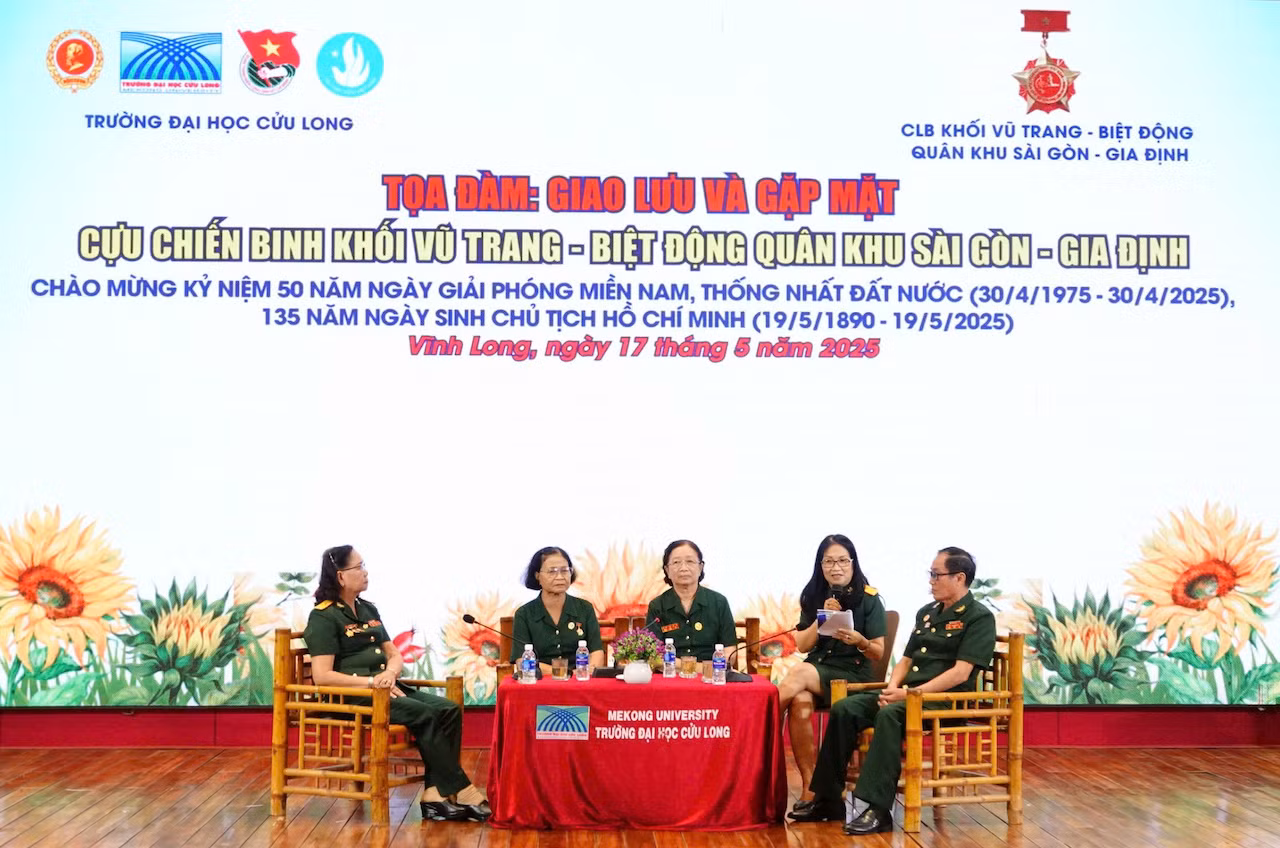 Trường Đại học Cửu Long tổ chức giao lưu với cựu chiến binh Khối vũ trang Biệt động Quân khu Sài Gòn - Gia Định -0