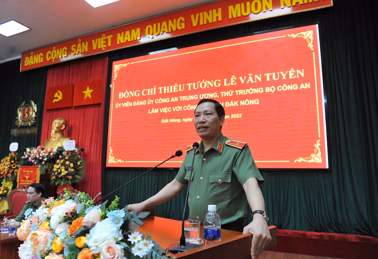 Thứ trưởng Lê Văn Tuyến thăm, làm việc tại Công an Đắk Nông -0