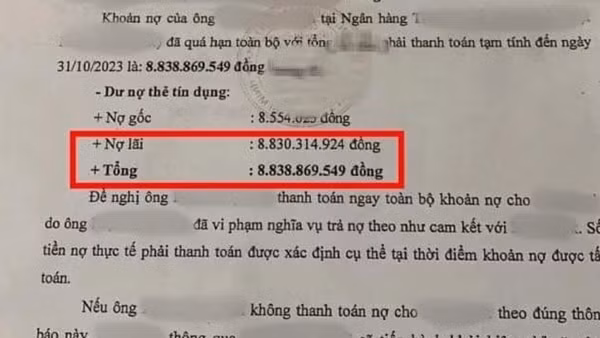 Nhiều vấn đề pháp lý đặt ra từ vụ "nợ thẻ tín dụng 8,5 triệu phải trả 8,8 tỷ"