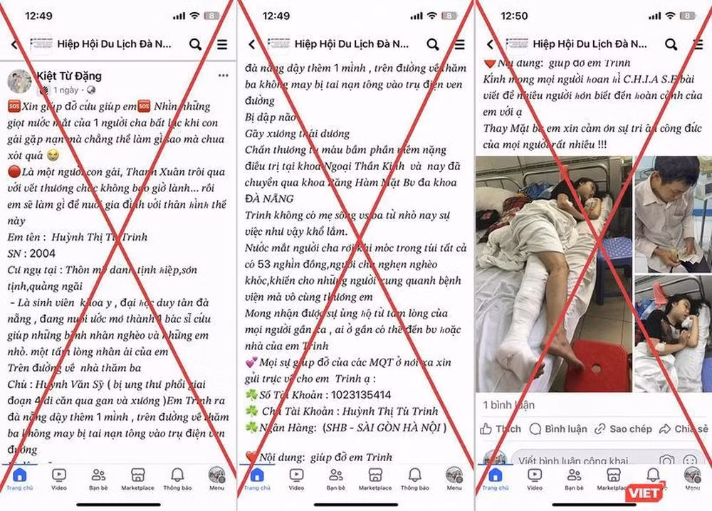 Cảnh giác với giả mạo thông tin kêu gọi giúp bệnh nhân nghèo để chiếm đoạt tiền từ thiện -0