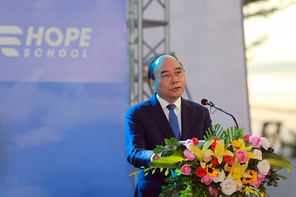 Chủ tịch nước Nguyễn Xuân Phúc dự Ngày hội tới trường Hope School -1