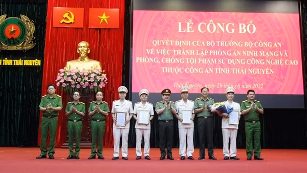 Thành lập Phòng An ninh mạng và phòng, chống tội phạm sử dụng công nghệ cao Công an tỉnh Thái Nguyên