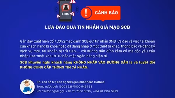 Cảnh báo lừa đảo qua tin nhắn giả mạo
