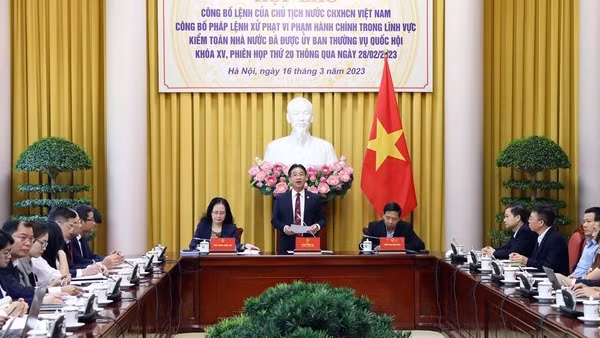 Công bố Pháp lệnh Xử phạt vi phạm hành chính trong lĩnh vực kiểm toán nhà nước