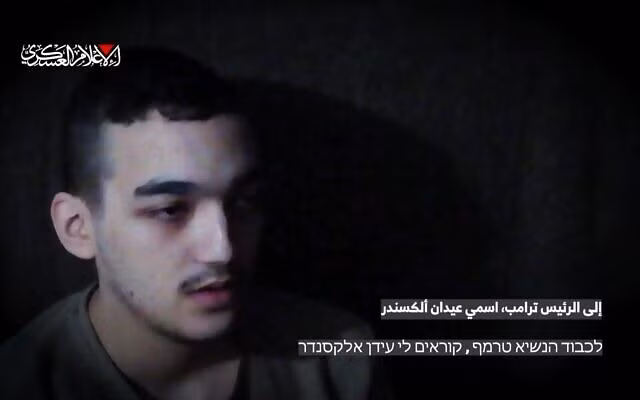 Hamas tung video con tin người Mỹ đề nghị ông Trump giúp thả tự do -0