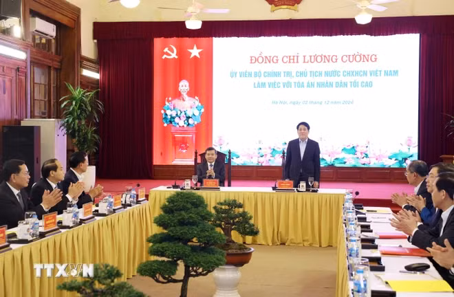 Chủ tịch nước: Tăng cường sự lãnh đạo của Đảng đối với hoạt động của Tòa án -0