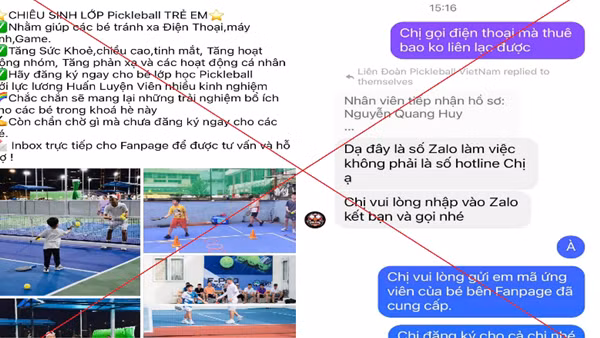 Mất 400 triệu đồng&nbsp;thông qua hình thức đăng ký học Pickleball trên mạng