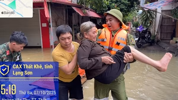 Công an Lạng Sơn huy động lực lượng giúp dân vùng bị vỡ đập, thiên tai