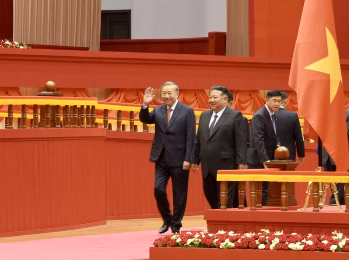 Lễ đón Tổng Bí thư Tô Lâm thăm cấp Nhà nước Cộng hòa Dân chủ Nhân dân Triều Tiên -0
