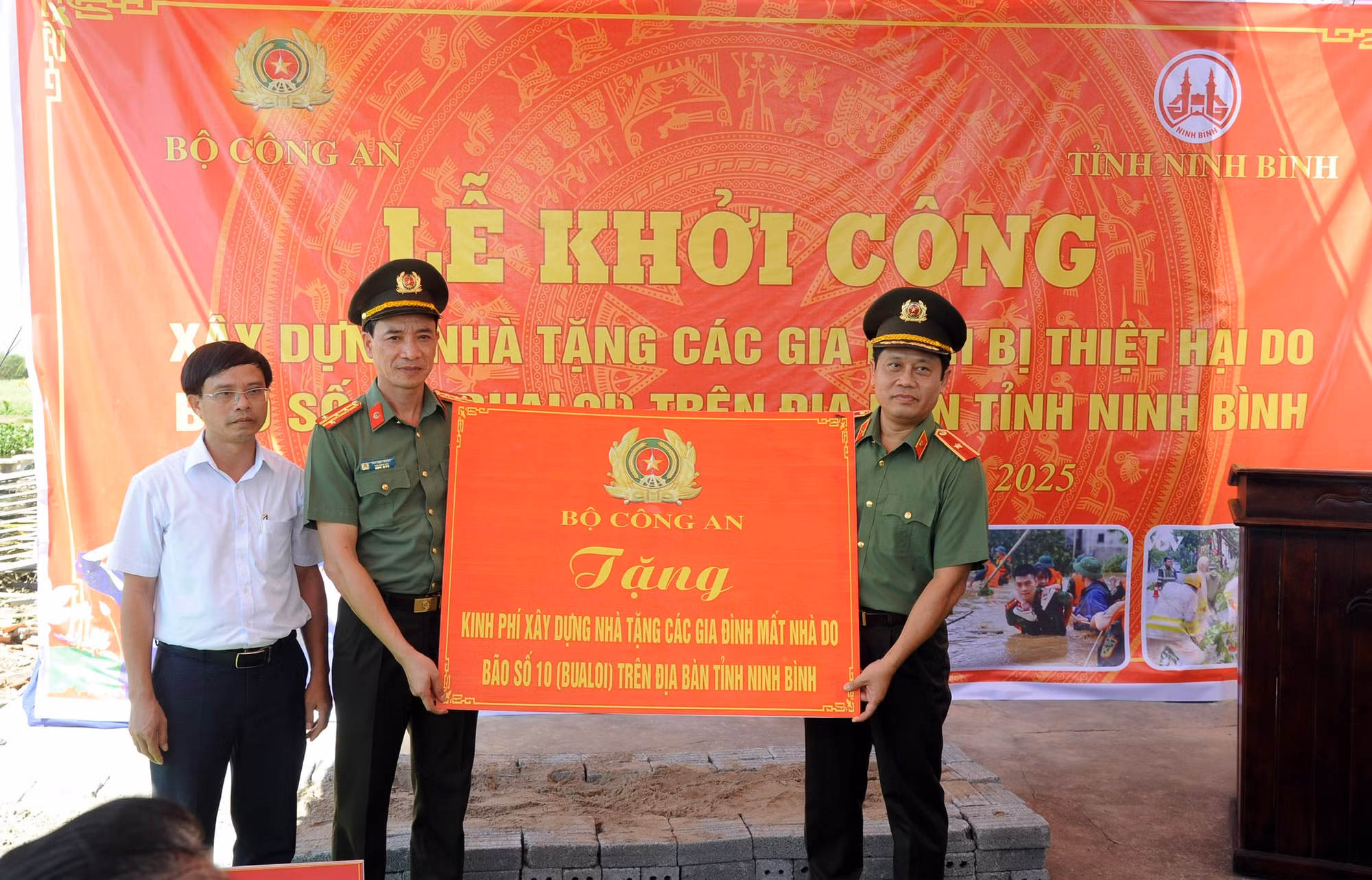 Bộ Công an sẻ chia mất mát với đồng bào vùng tâm bão Ninh Bình -1