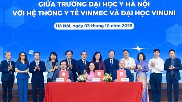 Trường Đại học Y Hà Nội,&nbsp;Vinmec,&nbsp;VinUni&nbsp;hợp tác&nbsp;xây dựng hệ sinh thái học thuật y tế chuẩn thế giới