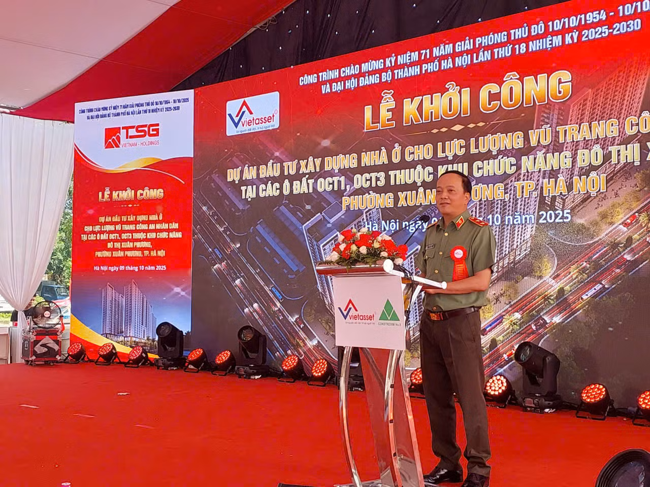 Khởi công dự án đầu tư xây dựng nhà ở cho lực lượng vũ trang CAND tại KĐT Xuân Phương -0