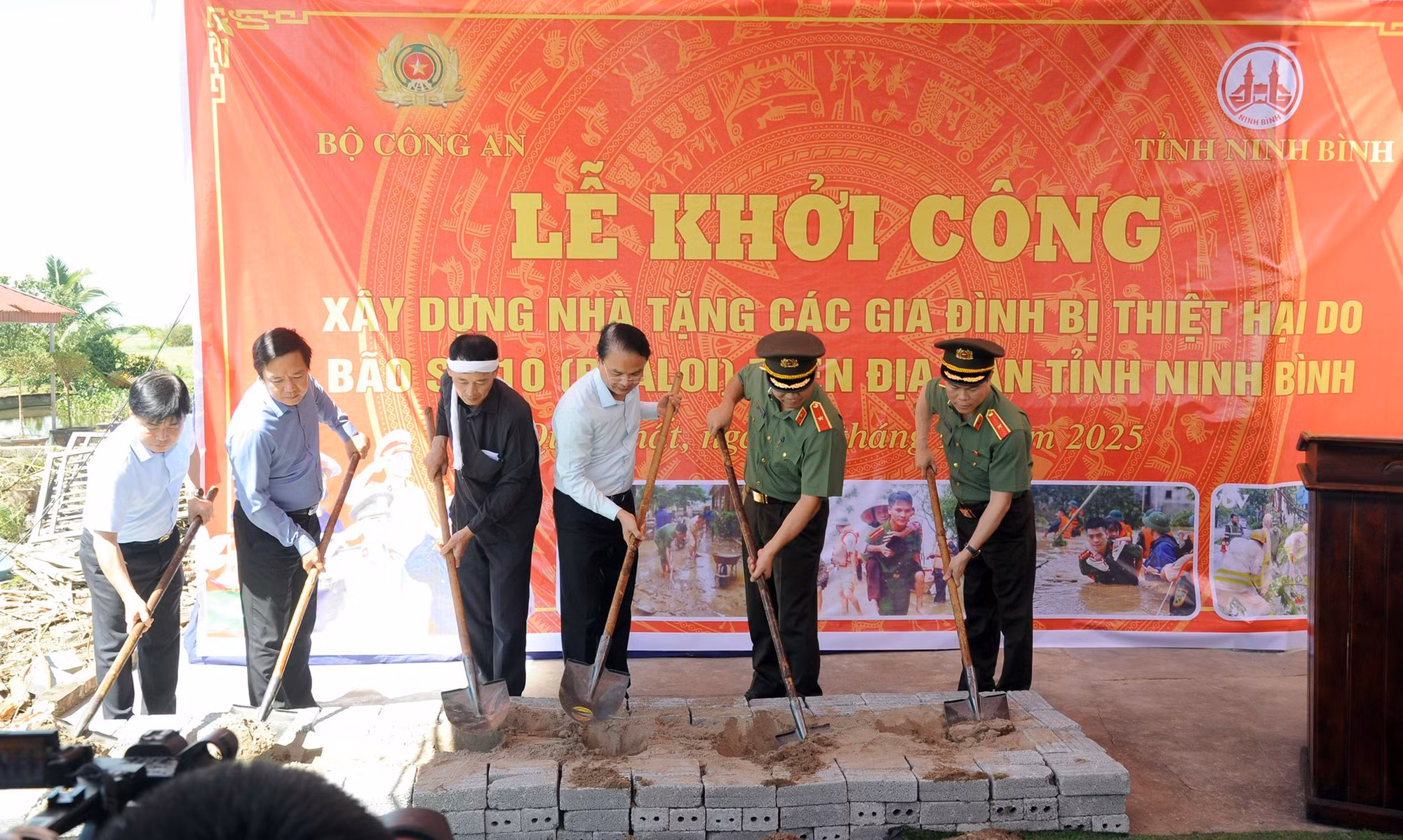 Bộ Công an sẻ chia mất mát với đồng bào vùng tâm bão Ninh Bình -0