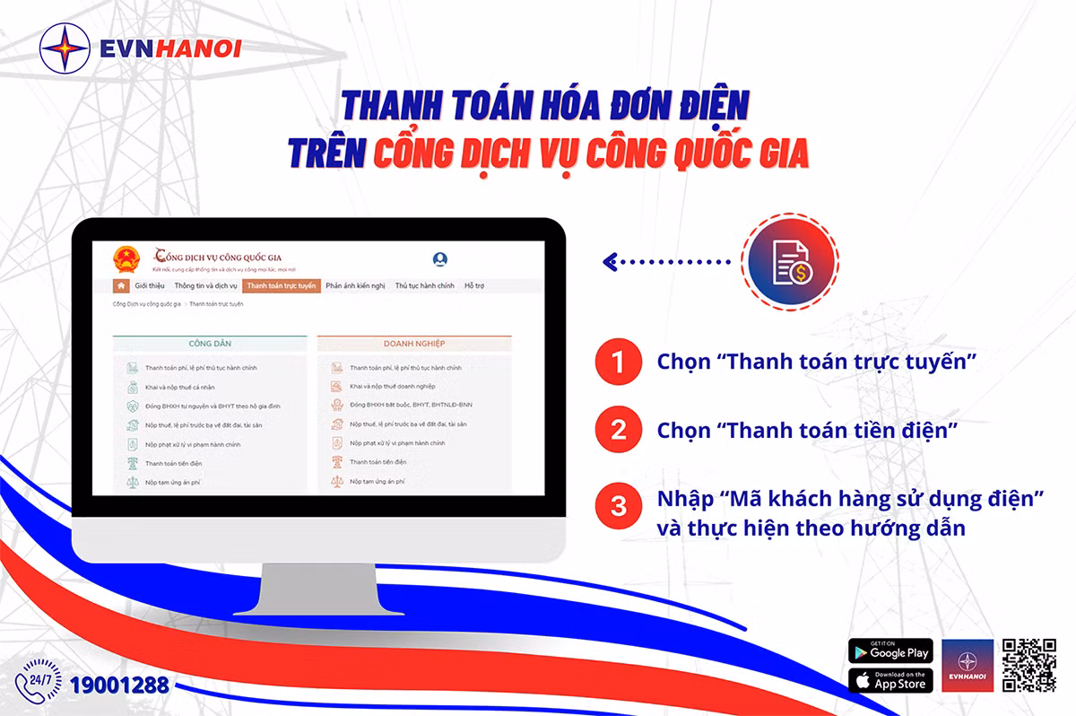 100% khách hàng ở Hà Nội thanh toán tiền điện không dùng tiền mặt -0